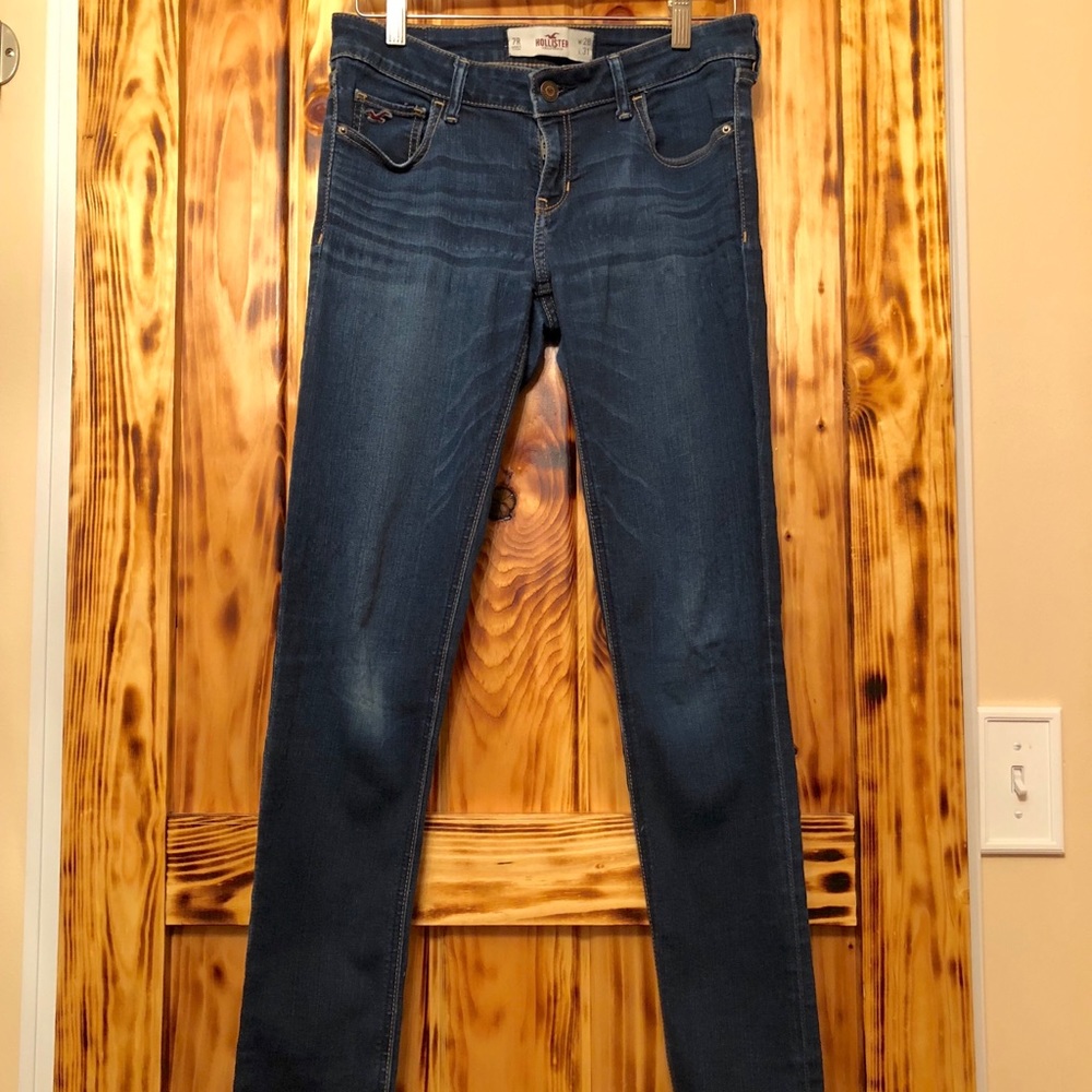Juniors Dark Hollister Skinny Jeans Size 7 Regular